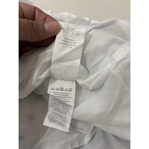 J Crew Embroidered Eyelet Short Cotton Skirt Size Small Elastic Waist - Picture 9 of 11